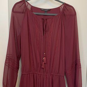 White House Black Market dress and leather belt